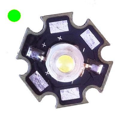 LED de potencia 1W verde con base