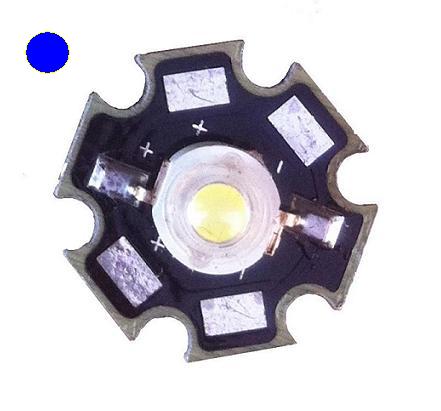 LED de potencia 1W azul con base