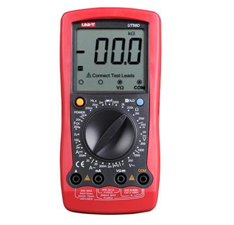 Multímetro digital medidor de inductancia UT58D UNIT