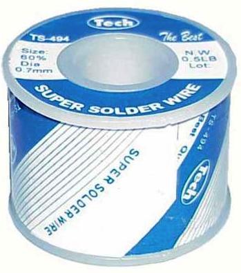 Soldadura 60/40 0.8mm 1 Libra TECHMAN