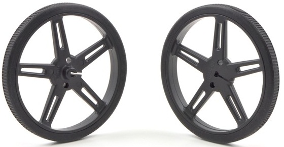 Rueda Pololu 70x8mm Negra por Par