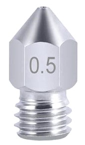 Boquilla extrusor 0.5mm M6 MAKERBOT MK8 de Acero inoxidable