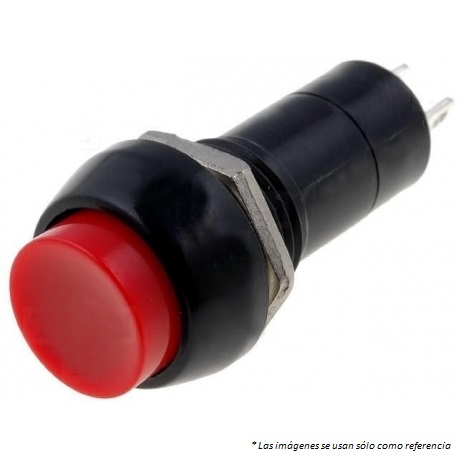 Suiche pulsador redondo con retención 2 pines - 3A