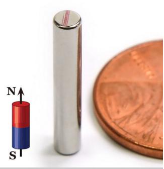 Imán de neodimio N52 3.175x19mm