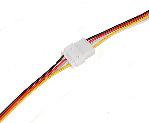 Conector aéreo 4 líneas macho y hembra, con cable de 20cm cada conector