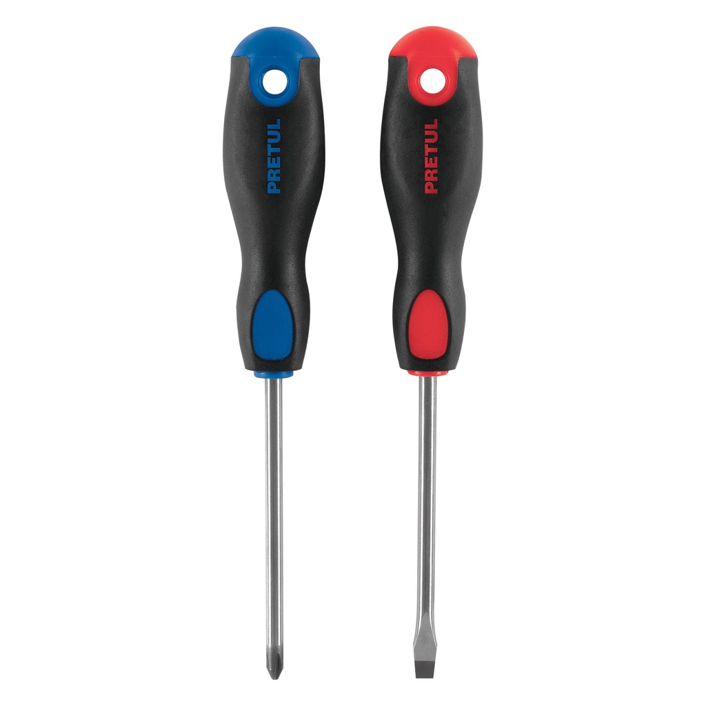Juego destornillador pala y estrella 1/4’’x 4’’ Pretul