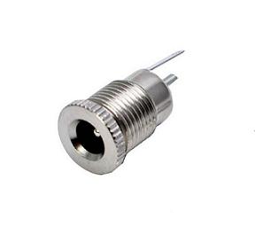 Jack DC metálico 2.5mm x 5.5mm chasis