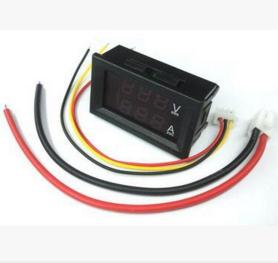 Voltímetro-Amperimetro 7 segmentos 100V, 1A