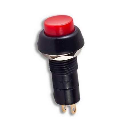 Pulsador redondo rojo 2 pines - 3A