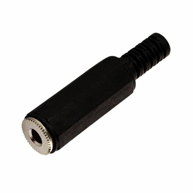 Jack estéreo plástico con protector