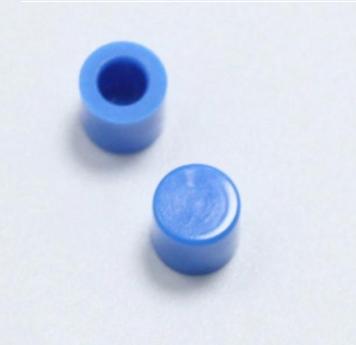 Tapa azul para suiche pulsador de 6mm