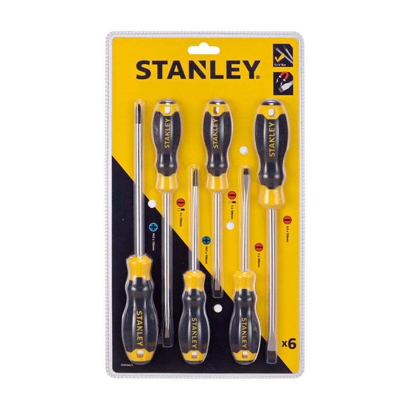 Juego 6 destornilladores pala y estrella STMT66672-840 STANLEY