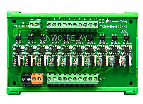 Driver de salida para PLC con mosfet IRF9540 optoacoplado de 10 canales