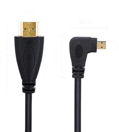 Cable micro HDMI a HDMI derecho