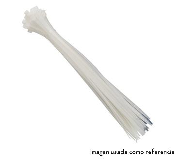Amarre plástico 4.8 x 250mm (Blanco) x 100 