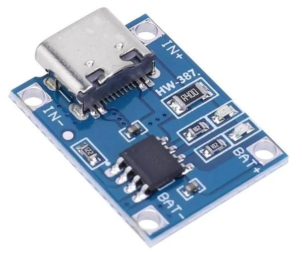 Cargador USB tipo C para batería litio - 3.7V (1S)