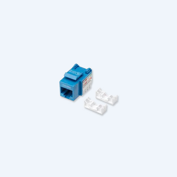 Jack modular CAT5E para Ethernet. Azul