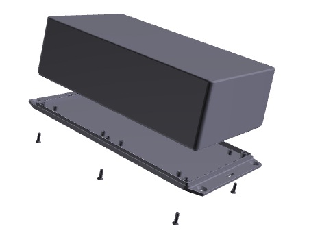 Caja plástica negra 19.4x11.3x5.8cm