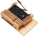Caja de aluminio dorada para Raspberry Pi 4 