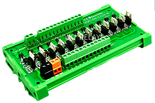 Driver de salida para PLC con mosfet IRF9540 optoacoplado de 12 canales