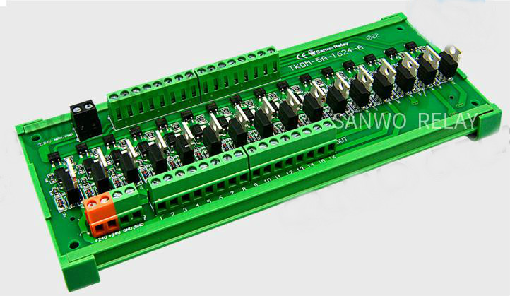 Driver de salida para PLC con mosfet IRF9540 optoacoplado de 16 canales