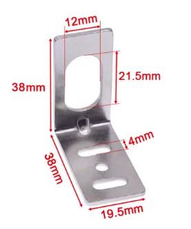 Soporte en ángulo para sensor infrarrojo reflectivo y de proximidad de 12mm