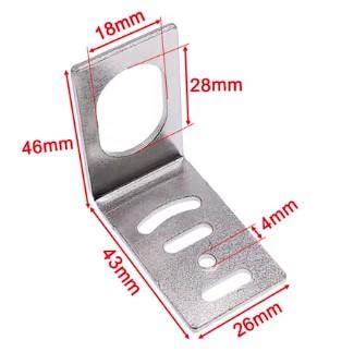 Soporte en ángulo para sensor infrarrojo reflectivo y de proximidad de 18mm