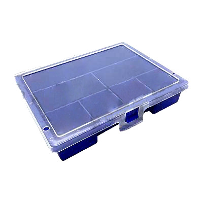 Caja plástica repuestera azul