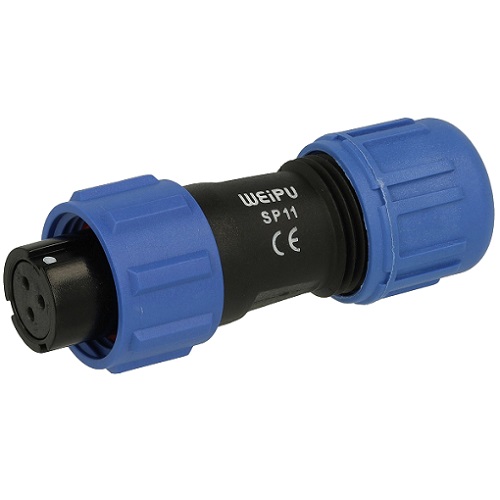 Conector hembra impermeable de 3 pines SP1110/S3