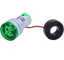 Voltímetro y Amperímetro de 20 a 380VAC 100A para 22mm con transformador-Verde