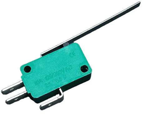 Microswitch de palanca 125V 16A verde