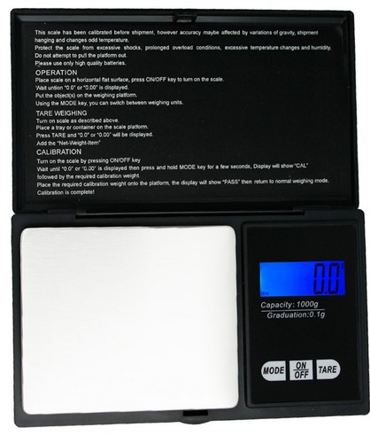 Gramera tipo cenicero 1000g Resolución 0.1