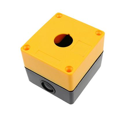 Caja para switch 1 agujero Amarilla