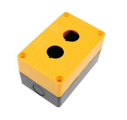 Caja para switch 2 agujeros Amarilla