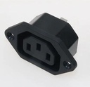 Jack de poder AC chasis hembra 3 pines 110VAC