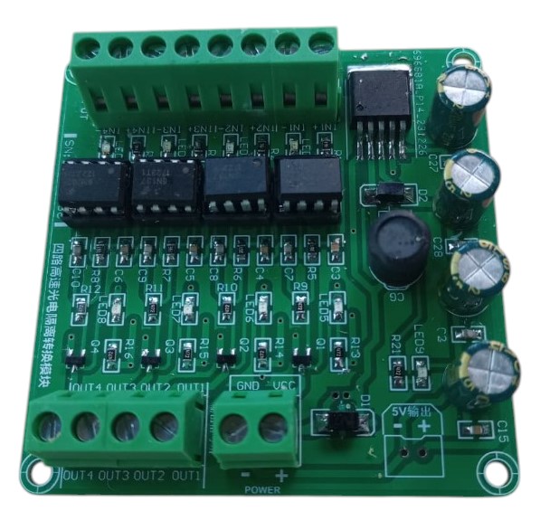 Tarjeta con optoacoplador de alta velocidad 6N137- 4 canales