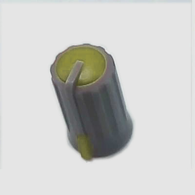 Perilla para potenciómetro-Gris y Amarillo