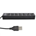Hub USB 2.0, 7 puertos con suiche