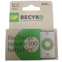 Batería cuadrada recargable 9V 200mAh GP