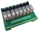 Tarjeta de salida para PLC con relé Omron de 12V 8 canales Activación en Bajo o Alto