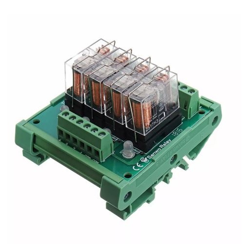 [TKG2R-1E-424N-12V] Tarjeta de salida para PLC con rele Omron de 12V 4 canales Activación en Bajo