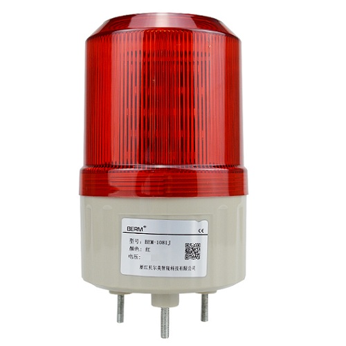 Luz de alarma y señalización roja 12V. Con sonido