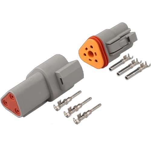 Conector impermeable vehicular tipo DT DEUTSCH macho y hembra 3 pines