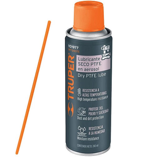Lubricante seco PTFE en aerosol 240ml–TRUPER