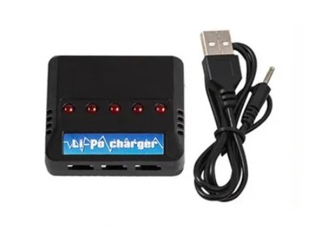 Cargador para baterías Li-Po de 3.7V, 5 puertos
