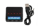 Cargador para baterías Li-Po de 3.7V, 5 puertos