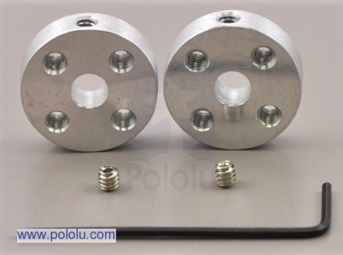 Buje de aluminio para eje de 5mm pares