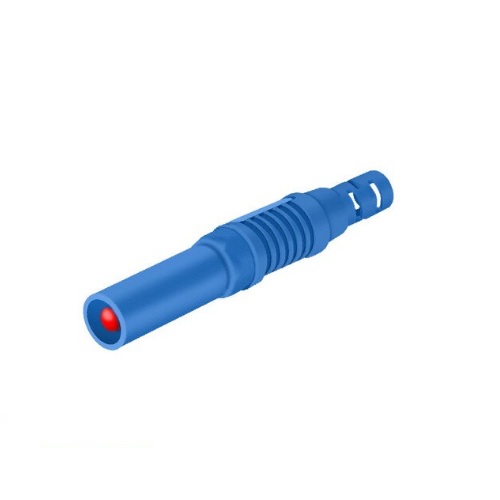[PLUG-BAN4AZ] Plug banana de seguridad de 4mm Recto Azul