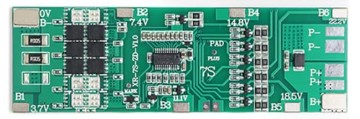 Tarjeta de protección para baterías 18650 7S, 15A