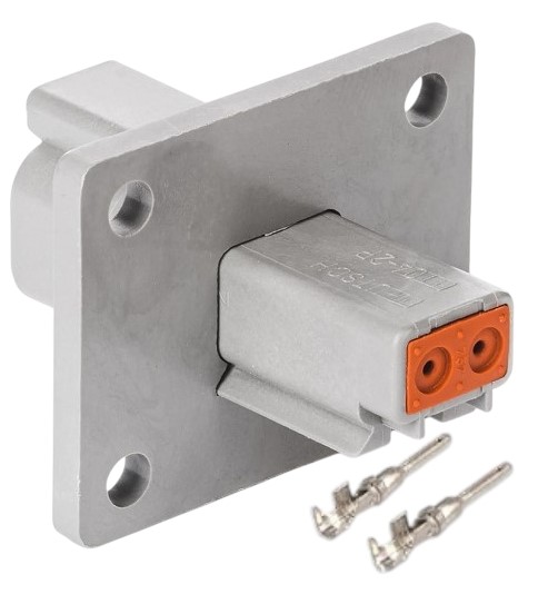 Conector impermeable para chasis DT Deutsch. 2 pines macho